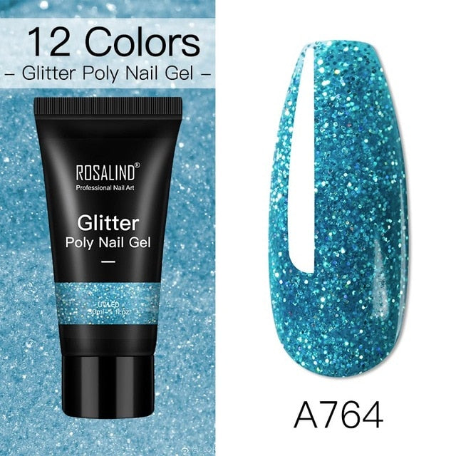 ROSALIND Poly Nail Gel For Nails Extension Finger nail art Manicure Acryl gel Varnish hybrid 30ML Poly Nail Gel Polish Extension