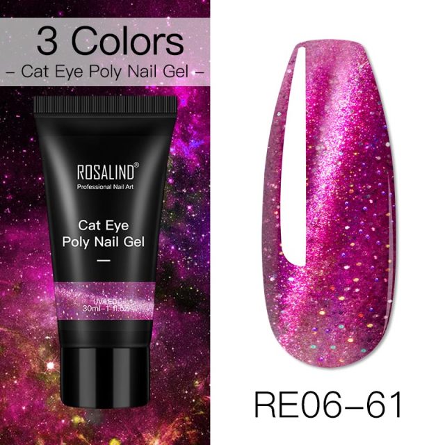 ROSALIND Poly Nail Gel For Nails Extension Finger nail art Manicure Acryl gel Varnish hybrid 30ML Poly Nail Gel Polish Extension
