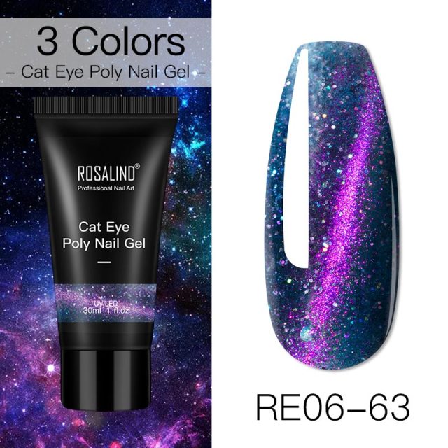 ROSALIND Poly Nail Gel For Nails Extension Finger nail art Manicure Acryl gel Varnish hybrid 30ML Poly Nail Gel Polish Extension