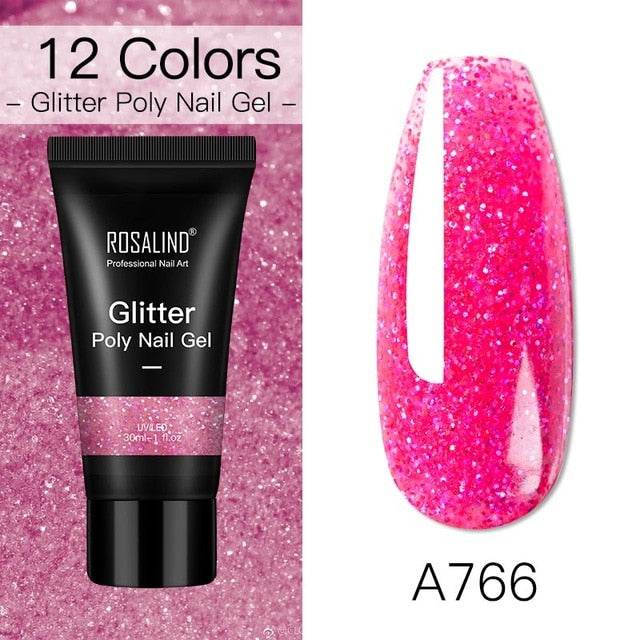 ROSALIND Poly Nail Gel For Nails Extension Finger nail art Manicure Acryl gel Varnish hybrid 30ML Poly Nail Gel Polish Extension