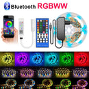 RGBWW LED Strip Light SMD 5050 10M 5M LED Lights Waterproof DC12V RGB Led tape diode ribbon Flexible APP Phone Control+adapter