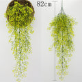 Artificial Plant Vines Wall Hanging Rattan Leaves Branches Outdoor Garden Home Decoration Plastic Fake Silk Leaf Green Plant Ivy