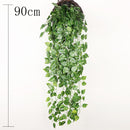Artificial Plant Vines Wall Hanging Rattan Leaves Branches Outdoor Garden Home Decoration Plastic Fake Silk Leaf Green Plant Ivy