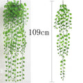 Artificial Plant Vines Wall Hanging Rattan Leaves Branches Outdoor Garden Home Decoration Plastic Fake Silk Leaf Green Plant Ivy