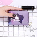 Women Card Holder Wallet PU Leather Female Card Case 9 Bits/10 Bits + 2 Big Position Zipper Card Wallet Cute Characters Card Bag