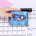 Women Card Holder Wallet PU Leather Female Card Case 9 Bits/10 Bits + 2 Big Position Zipper Card Wallet Cute Characters Card Bag