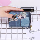 Women Card Holder Wallet PU Leather Female Card Case 9 Bits/10 Bits + 2 Big Position Zipper Card Wallet Cute Characters Card Bag