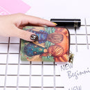 Women Card Holder Wallet PU Leather Female Card Case 9 Bits/10 Bits + 2 Big Position Zipper Card Wallet Cute Characters Card Bag