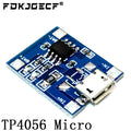 10Pcs Micro Type-c USB 5V 1A 18650 TP4056 Lithium Battery Charger Module Charging Board With Protection Dual Functions 1A Li-ion