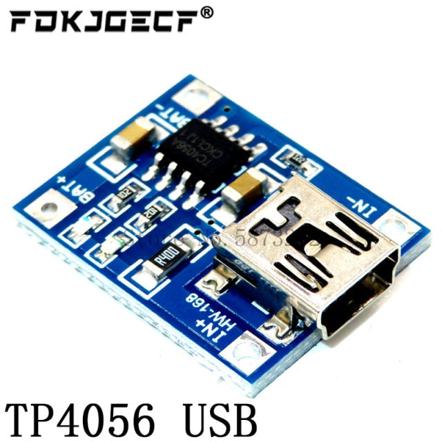10Pcs Micro Type-c USB 5V 1A 18650 TP4056 Lithium Battery Charger Module Charging Board With Protection Dual Functions 1A Li-ion