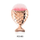 7 Types Fish Tail Shape Nail Brush Fishtail Bottom Cosmetic Brushes Soft Cleaning Dust Powder For Nails Care Manicure Tool