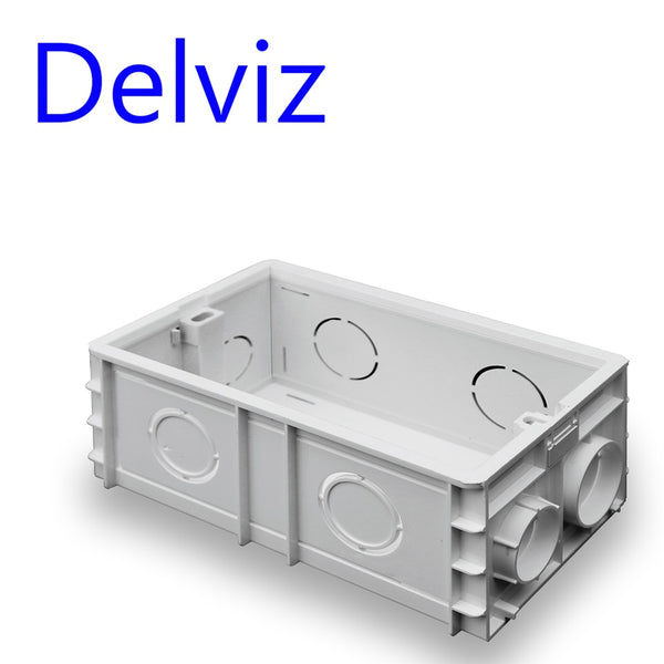 Delviz Wall Switch BOX Wall Socket Cassette,146mm Plastic Materials, For Wall Light Switch EU Standard Internal Mount socket box