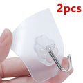 2/6/10PCS Hanger Hook Suction Cup Adhesive Wall Vacuum Sucker Heavy Bathroom TransparentLoad Rack Stainless Steel Transparent