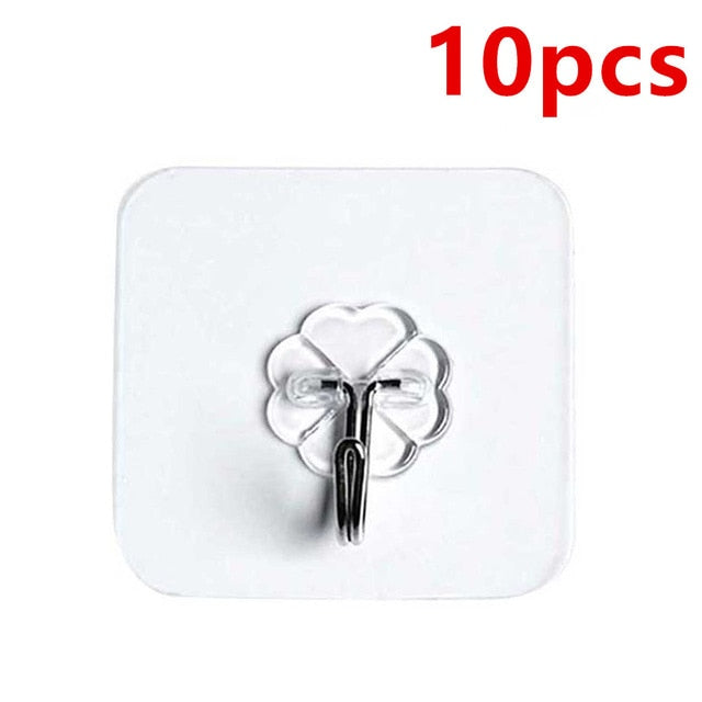 2/6/10PCS Hanger Hook Suction Cup Adhesive Wall Vacuum Sucker Heavy Bathroom TransparentLoad Rack Stainless Steel Transparent