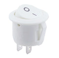 1pc Red Black White ON/OFF Round Rocker Toggle Switch 6A/250VAC 10A 125VAC Power switch cap with Plastic Push Button Switch 2PIN