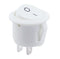1pc Red Black White ON/OFF Round Rocker Toggle Switch 6A/250VAC 10A 125VAC Power switch cap with Plastic Push Button Switch 2PIN