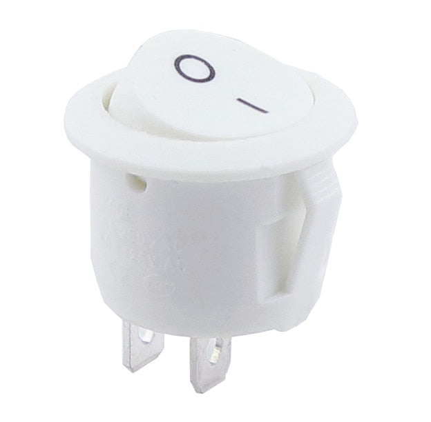 1pc Red Black White ON/OFF Round Rocker Toggle Switch 6A/250VAC 10A 125VAC Power switch cap with Plastic Push Button Switch 2PIN