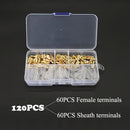 270/135/120pcs 2.8/4.8/6.3mm Crimp Terminals Insulated Seal Electrical Wire Connectors Crimp Terminal Connector Assortment Kit