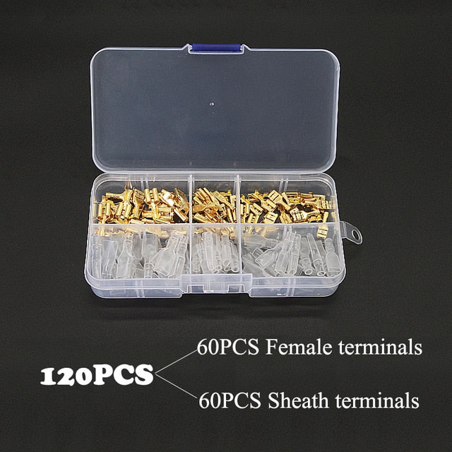 270/135/120pcs 2.8/4.8/6.3mm Crimp Terminals Insulated Seal Electrical Wire Connectors Crimp Terminal Connector Assortment Kit