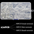 270/135/120pcs 2.8/4.8/6.3mm Crimp Terminals Insulated Seal Electrical Wire Connectors Crimp Terminal Connector Assortment Kit