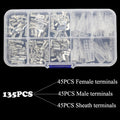 270/135/120pcs 2.8/4.8/6.3mm Crimp Terminals Insulated Seal Electrical Wire Connectors Crimp Terminal Connector Assortment Kit