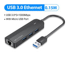 Vention USB Ethernet Adapter USB 3.0 2.0 to RJ45 Gigabit Ethernet with Micro USB Charger Port for Network Hard Disk Ethernet HUB