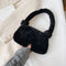2021 INS Fashion Women Cow Print Mini Shoulder Bags Female Winter Plush Underarm Bags Leopard Zebra Pattern Fluffy Tote Bags