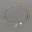 Custom stainless steel letter necklace natural freshwater pearl women's necklace five-pointed star accessories boutique jewelry