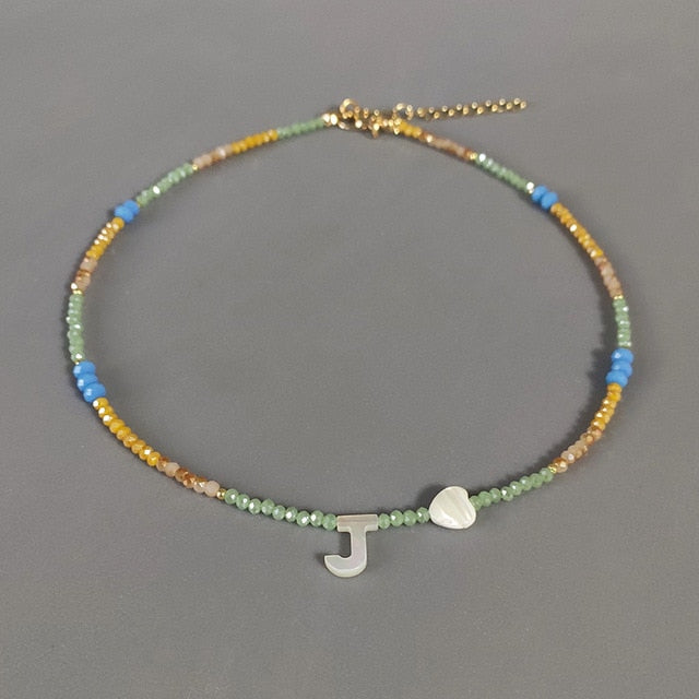 Custom stainless steel letter necklace natural freshwater pearl women's necklace five-pointed star accessories boutique jewelry