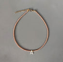 Custom stainless steel letter necklace natural freshwater pearl women's necklace five-pointed star accessories boutique jewelry