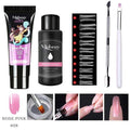 Mobray 15ml Poly Nail Gel Kit Quick Building Set Poly UV Gel Nail Gel Nail Polish For Nail Extensions Acrylic Gel Polish Nails