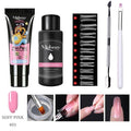Mobray 15ml Poly Nail Gel Kit Quick Building Set Poly UV Gel Nail Gel Nail Polish For Nail Extensions Acrylic Gel Polish Nails