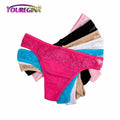 5 Pcs/set Sexy Thong for Women Girls Cotton G-Strings Ladies Panties Lip Print Kawaii Cute Dot Underwear Wholesale Free shipping