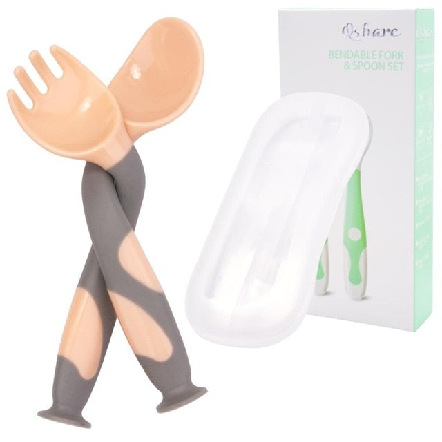 Baby Silicone Plate Set Self-Feeding Antislip Saucer Suction Children's Tableware Silicone Dish for Baby-Led Weaning 9 Months+