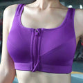 Of Women's Sports Bra Gathered Without Steel Ring Yoga Running Vest Fitness Front Zipper Sexy Shockproof Underwear Plus Size