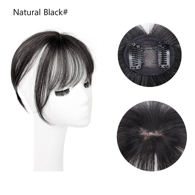 Synthetic Fake Bang Hair Piece Clip In Hair Extension Fake Fringes Bang Women Natural Air Bangs Clip on Bangs 24 Colors
