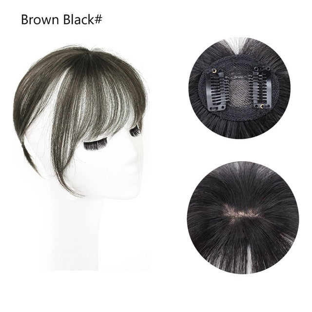 Synthetic Fake Bang Hair Piece Clip In Hair Extension Fake Fringes Bang Women Natural Air Bangs Clip on Bangs 24 Colors