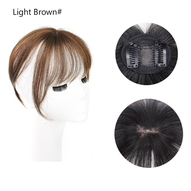 Synthetic Fake Bang Hair Piece Clip In Hair Extension Fake Fringes Bang Women Natural Air Bangs Clip on Bangs 24 Colors