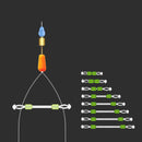 5 Pcs/ Silicone Double Hook Fish Hook Fixed Distance Splitter Fish Line Separator Double Head Anti-wrap Beans