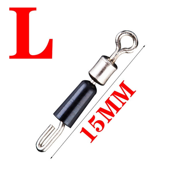20pcs/Lot Bearing Swivel Fishing Hook Fast Connector Solid Rings Rolling Fishing Line Quick Link Carp Fishing Accessories