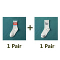 New Women's Fashion Letter Patterned Socks Comfort Harajuku Socks Running Fitness Long Socks Female Casual Cotton Numbers Socks