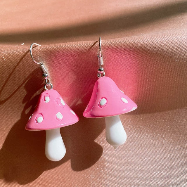 Originality Statement Dinosaur Mushroom Dangle Earring Jelly Polychromatic Bear Drop Earrings 2020 Minimalist Earings for Women