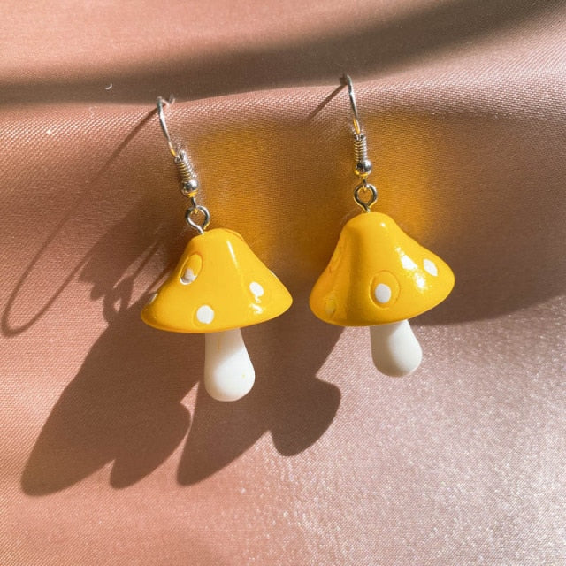 Originality Statement Dinosaur Mushroom Dangle Earring Jelly Polychromatic Bear Drop Earrings 2020 Minimalist Earings for Women