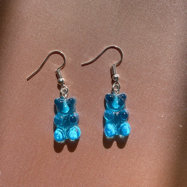 Originality Statement Dinosaur Mushroom Dangle Earring Jelly Polychromatic Bear Drop Earrings 2020 Minimalist Earings for Women