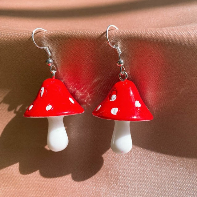 Originality Statement Dinosaur Mushroom Dangle Earring Jelly Polychromatic Bear Drop Earrings 2020 Minimalist Earings for Women