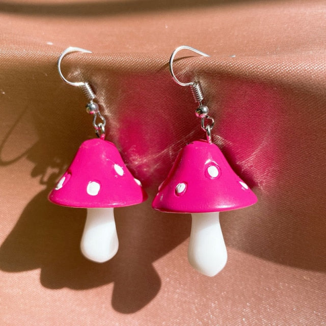 Originality Statement Dinosaur Mushroom Dangle Earring Jelly Polychromatic Bear Drop Earrings 2020 Minimalist Earings for Women