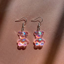 Originality Statement Dinosaur Mushroom Dangle Earring Jelly Polychromatic Bear Drop Earrings 2020 Minimalist Earings for Women