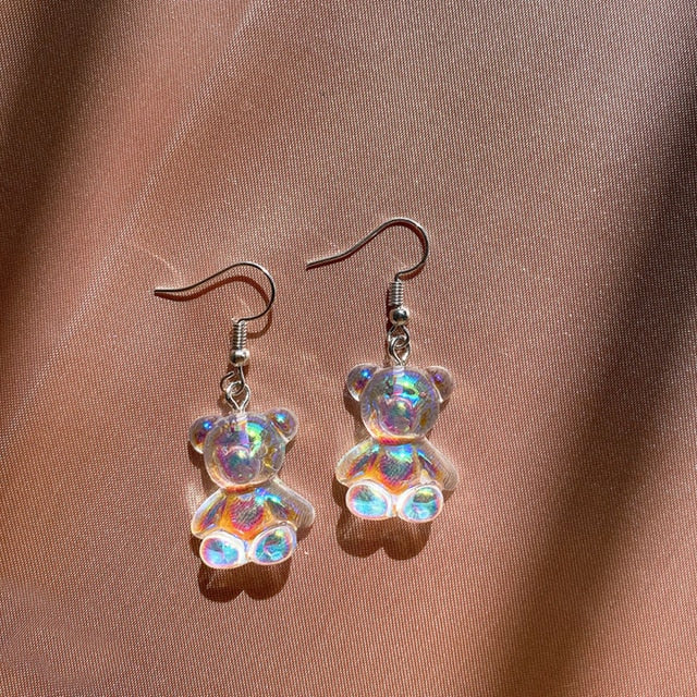 Originality Statement Dinosaur Mushroom Dangle Earring Jelly Polychromatic Bear Drop Earrings 2020 Minimalist Earings for Women