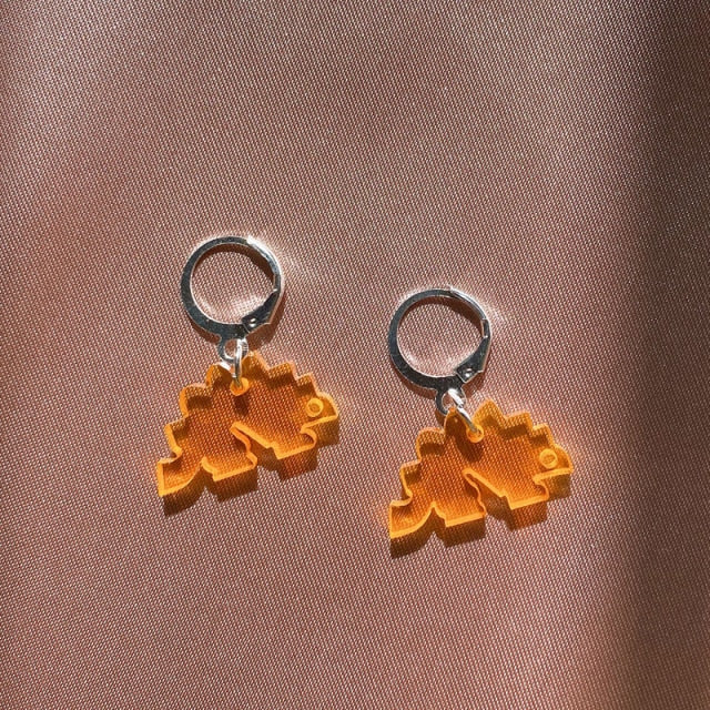 Originality Statement Dinosaur Mushroom Dangle Earring Jelly Polychromatic Bear Drop Earrings 2020 Minimalist Earings for Women