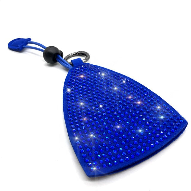 Key Case for Women Rhinestone Car Accessories Bling Girls Diamond Keychian Fob Cover Holder Keyring for Mini VW Bmw Benz Etc